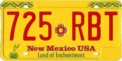 NM license plate 725RBT