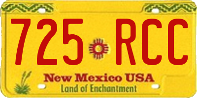 NM license plate 725RCC