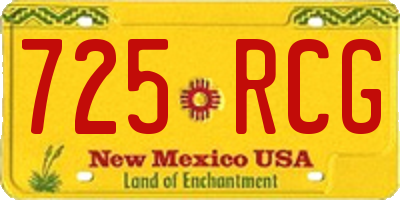NM license plate 725RCG