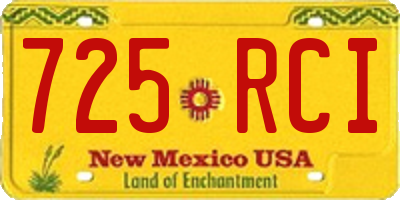 NM license plate 725RCI