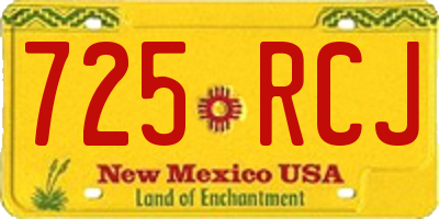 NM license plate 725RCJ