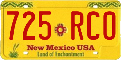 NM license plate 725RCO