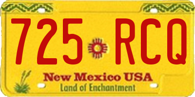 NM license plate 725RCQ