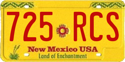 NM license plate 725RCS