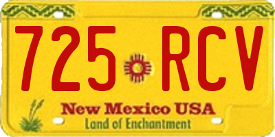 NM license plate 725RCV
