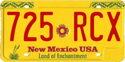 NM license plate 725RCX