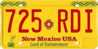 NM license plate 725RDI