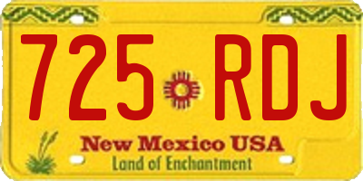 NM license plate 725RDJ