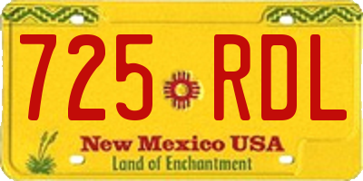 NM license plate 725RDL