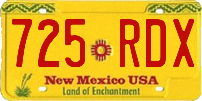 NM license plate 725RDX
