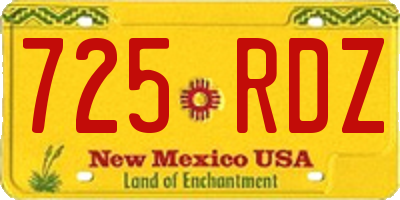 NM license plate 725RDZ