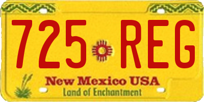 NM license plate 725REG