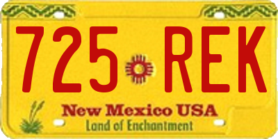 NM license plate 725REK