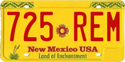 NM license plate 725REM