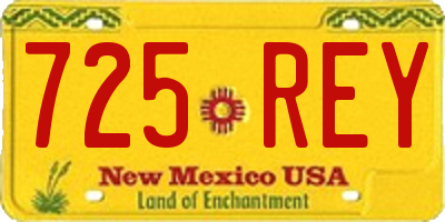 NM license plate 725REY