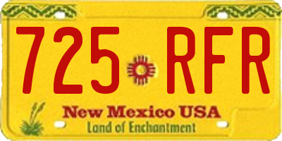 NM license plate 725RFR