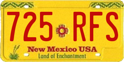 NM license plate 725RFS