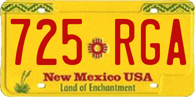 NM license plate 725RGA