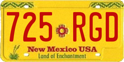 NM license plate 725RGD