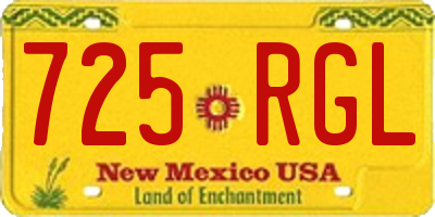 NM license plate 725RGL