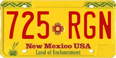 NM license plate 725RGN