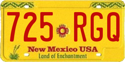 NM license plate 725RGQ