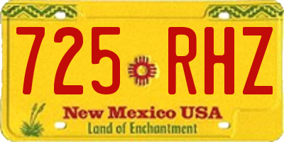 NM license plate 725RHZ