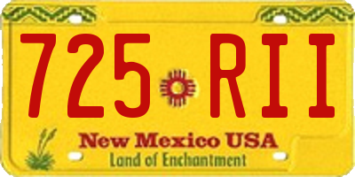 NM license plate 725RII