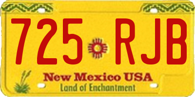 NM license plate 725RJB