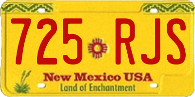 NM license plate 725RJS