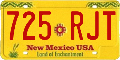 NM license plate 725RJT