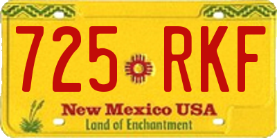 NM license plate 725RKF