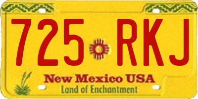 NM license plate 725RKJ