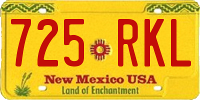 NM license plate 725RKL