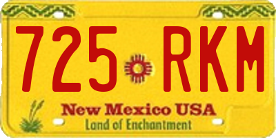 NM license plate 725RKM