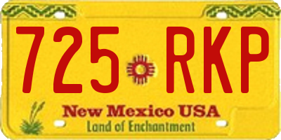 NM license plate 725RKP
