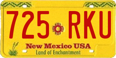 NM license plate 725RKU