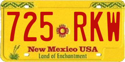 NM license plate 725RKW