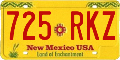 NM license plate 725RKZ