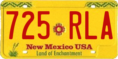 NM license plate 725RLA