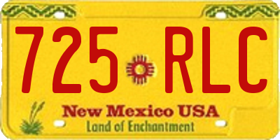 NM license plate 725RLC