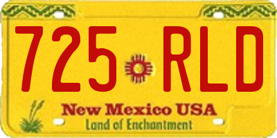 NM license plate 725RLD