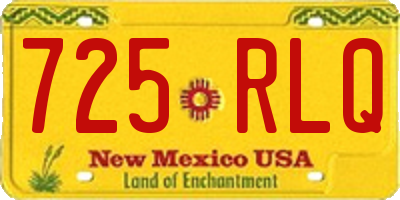 NM license plate 725RLQ