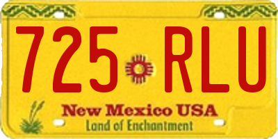 NM license plate 725RLU