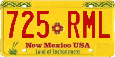 NM license plate 725RML
