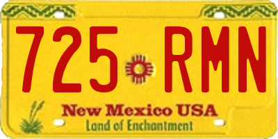 NM license plate 725RMN
