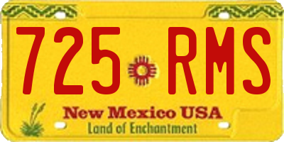 NM license plate 725RMS