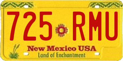 NM license plate 725RMU