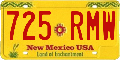 NM license plate 725RMW