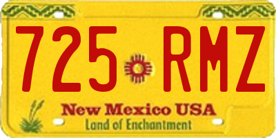 NM license plate 725RMZ